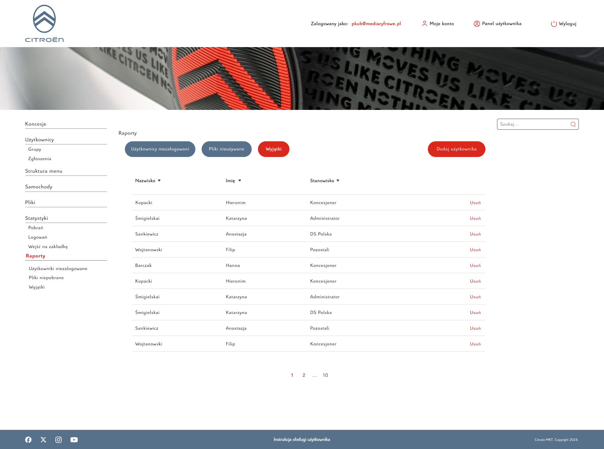 Exception Handling in Citroën Platform